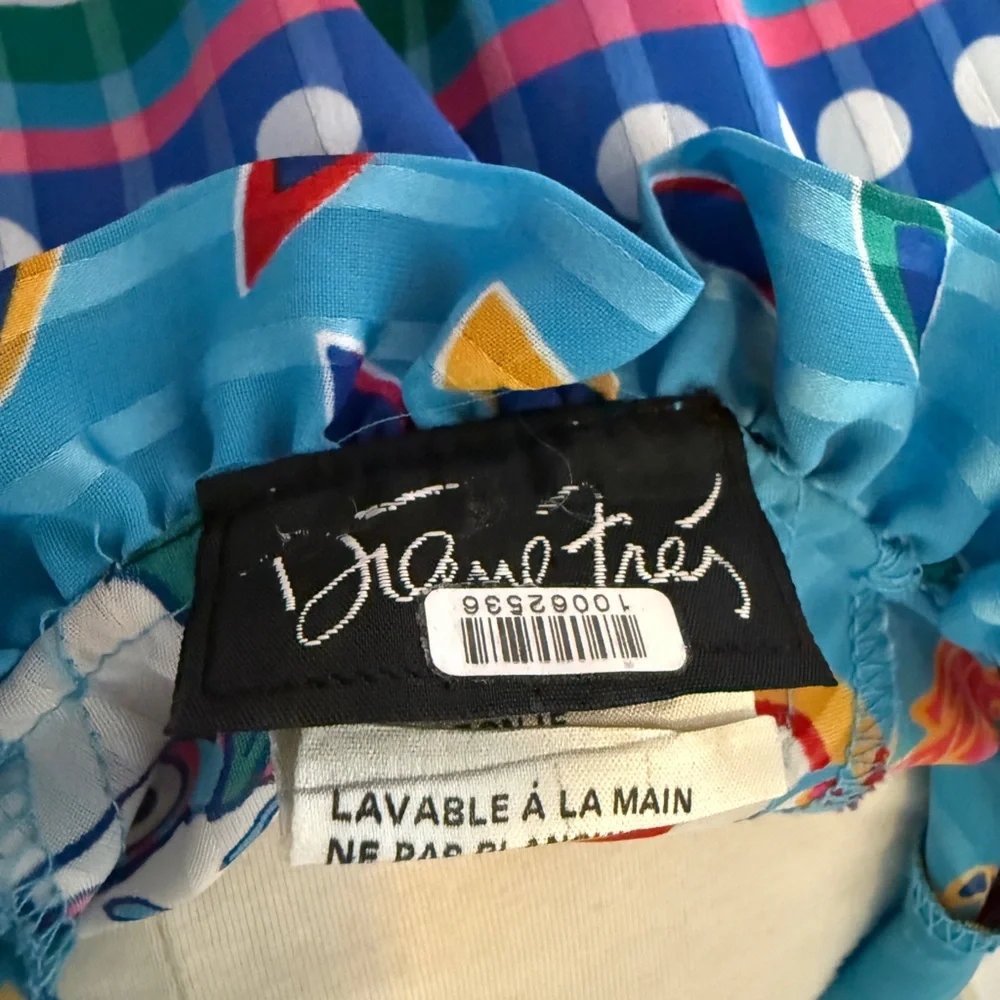 Floral Blue Diane Freis Dress - Picture 7 of 7